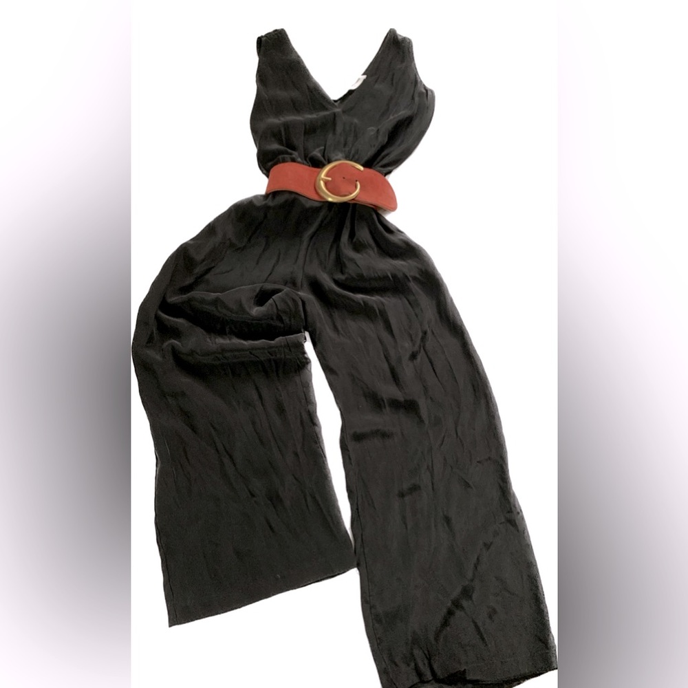 100% Silk Jumpsuit with elastic waistband by Amanda Uprichard